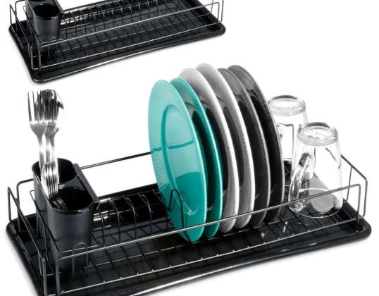Dish dryer black 50x24x9 cm