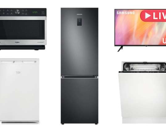 Lot of Large Household Appliances and High Tech - Functional Customer Return / Not Tested / Transport Damage