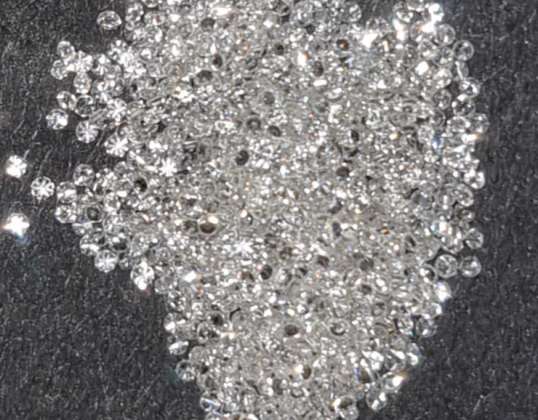 333 stykker diamanter VVS skåret 0,75mm løs GIA