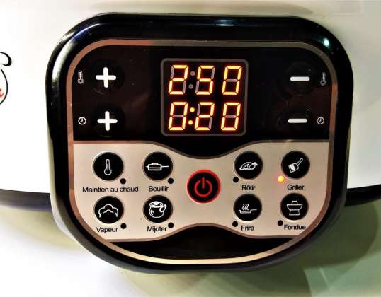 VIRTUO COOK Digitaler Multikocher 8 in 1 Modell CP-02 1300 W 230 V 50-60 Hz
