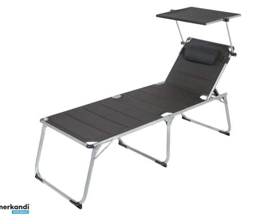 Premium aluminium ligstoel met drie poten - klaar voor export, UV-bestendig met comfortfuncties