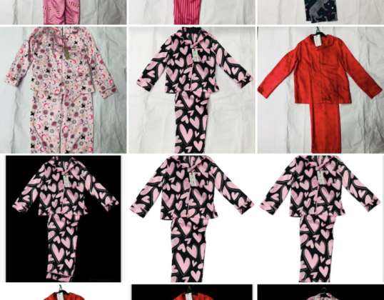 Ex UK Store Girls&#039; Pajamas, Various Styles, Sizes 4-14 Years, Available for Wholesale