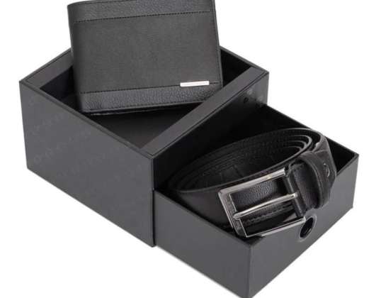 Pierre Cardin Leather Gift Sets for Men, Wallet and Belt.