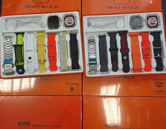 Smartwatch Series 9 SmartWatch Ultra 9 7in1 Heren Dames voor Apple Samsung Xiaomi Huawei