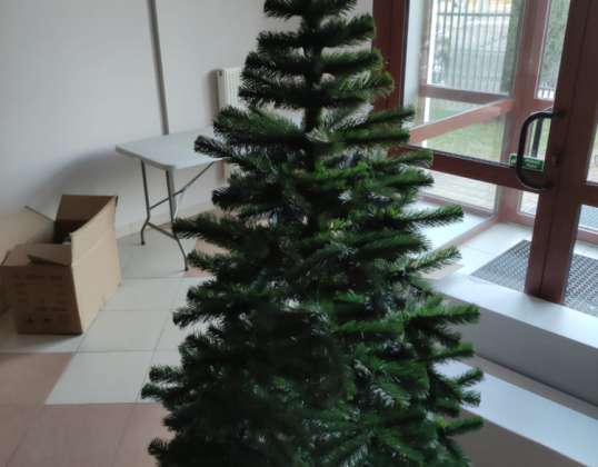 Kunstigt juletræ 200cm som naturliv, forskellige størrelser (lager i Polen)