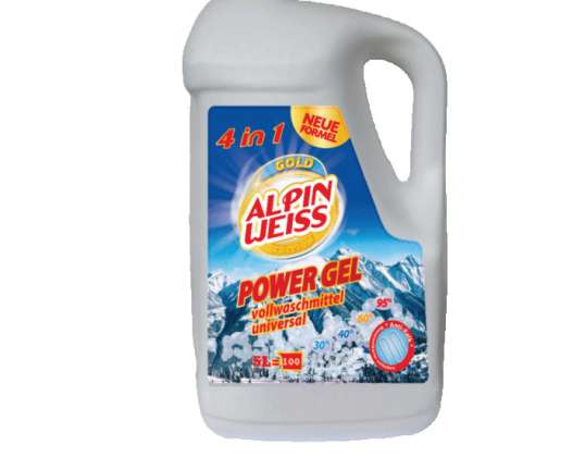 Wasmiddelen, wasmiddelen voor zwaar gebruik Vloeibare wasmiddelen, wasmiddelen, afwasmiddelen POWER GEL CONCENTRAAT 51 = 100 wasbeurten