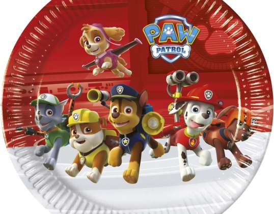 Paw Patrol Ready For Action 8 Paper Plates Large 23cm