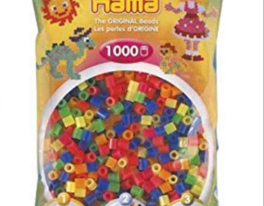 HAMA Ironing Beads Midi Neon Mix 1000 Beads