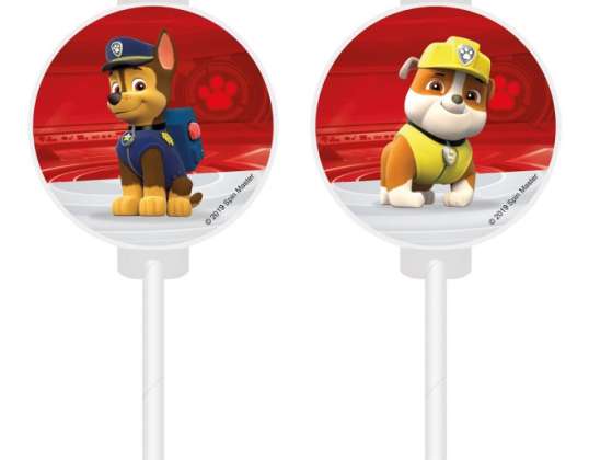 Paw Patrol Ready For Action 6 Pajitas de papel para beber con decoración