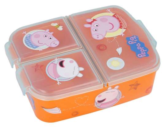Peppa Pig / Fiambrera de cerdo con 3 compartimentos