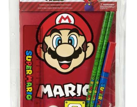 Super Mario Pen Set 7 Pièces