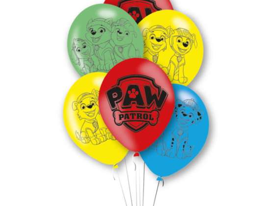 Paw Patrol 2022 6 Μπαλόνια Latex 22 75 cm
