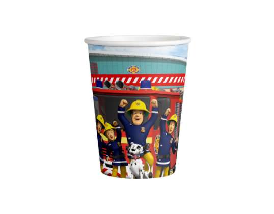 Firefighter Sam 8 Paper Cups 250 ml