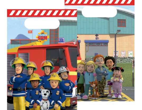 Firefighter Sam 8 Paper Party Bags 15 8 x 23 6 cm
