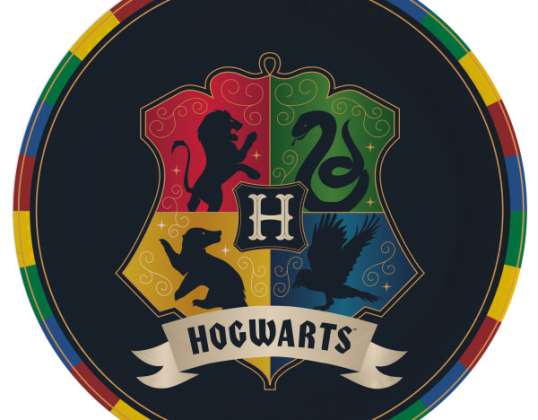 Harry Potter-husene 8 papirtallerkener 23 cm