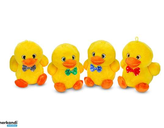 Yellow duck with bow tie plush 4 assorted 26 cm