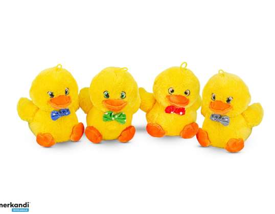 Yellow duck with bow tie plush 4 assorted 19 cm