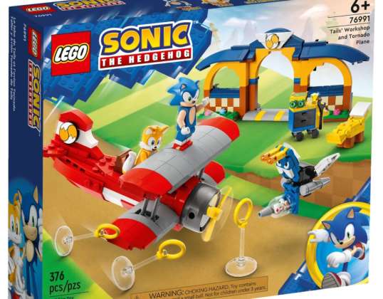 LEGO® 76991 Sonic The Hedgehog Tails tornado skrejlapa ar darbnīcu 376 detaļām