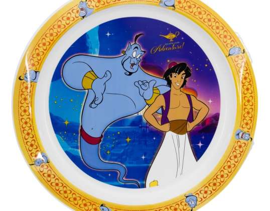 Stor 21047 Aladdin & Genie Piatto in Plastica 22cm