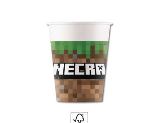 Minecraft 8 Papierové poháre 200 ml