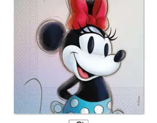 Disneys 100 års jubilæum Minnie Mouse 20 servietter 33 x 33 cm