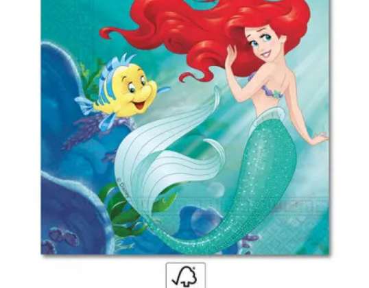 Disney Ariel 20 guardanapos 33 x 33 cm