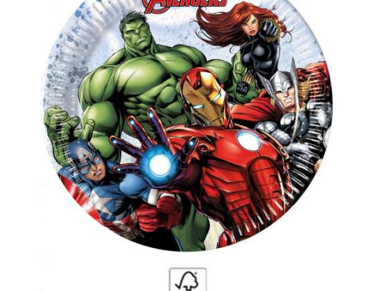 Marvel Avengers 8 Χάρτινο Πιάτο 20 εκ.