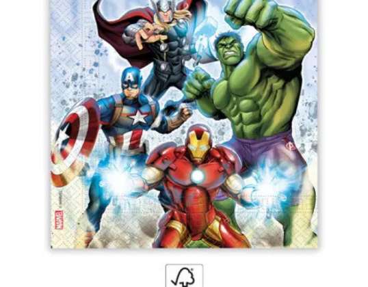 Marvel Avengers 20 guardanapos 33 x 33 cm