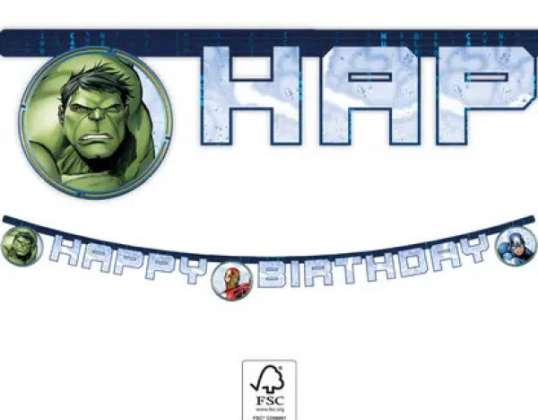Банер Marvel Avengers "Happy Birthday"