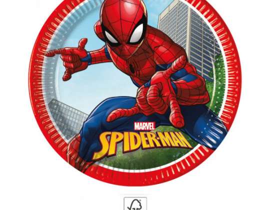 Marvel Spiderman 8 Plato de Papel 23 cm