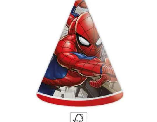 "Marvel Spiderman 6" vakarėlių skrybėlės