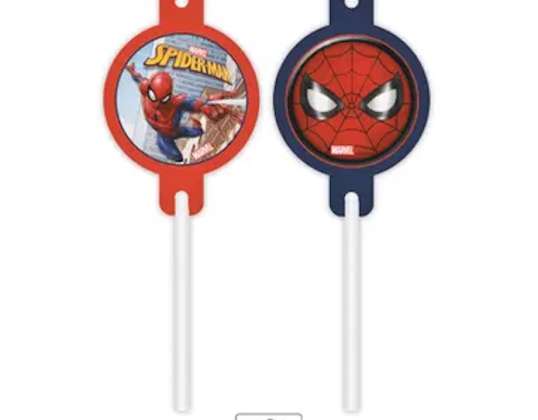 Marvel Spiderman 4 Straws