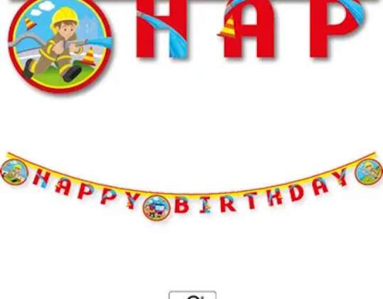 Brandweer "Happy Birthday" Banner
