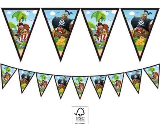 Ilha Piratas Bandeira Triangular Banners