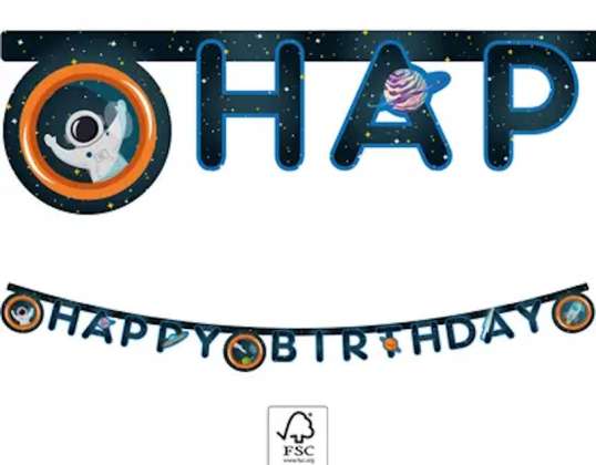 Rocket Space   &quot;Happy Birthday&quot; Banner