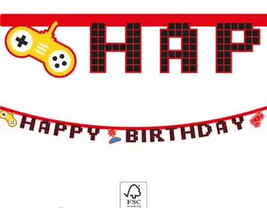 Banner de "Feliz cumpleaños" de juegos