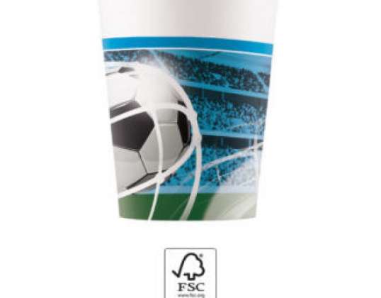 Football 8 Paper Cups 200 ml