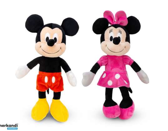 Disney Mickey & Minnie Peluche Assortiment 2 Tailles 20 / 30 cm