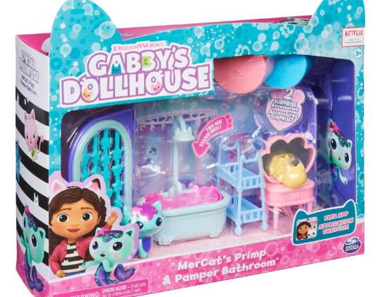 Spin Master 37410 Gabby's Dollhouse Habitación Deluxe Baño MerCats