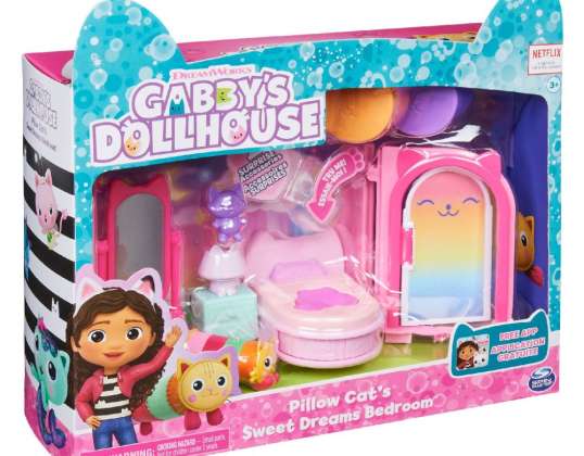 Spin Master 37411 Gabby's Dollhouse Deluxe Room Pillow Cats Bedroom
