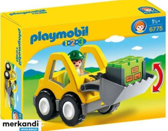 PLAYMOBIL® 06775 Playmobil 1.2.3 Chargeuse sur pneus