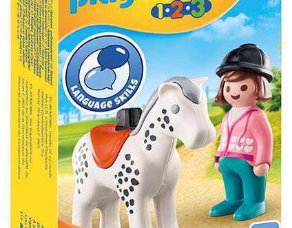 PLAYMOBIL® 70404 Playmobil 1.2.3 Ruiter met paard