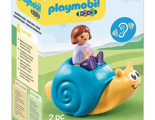 PLAYMOBIL® 71322 Playmobil 1.2.3 Rocking Snail with Rattle Function