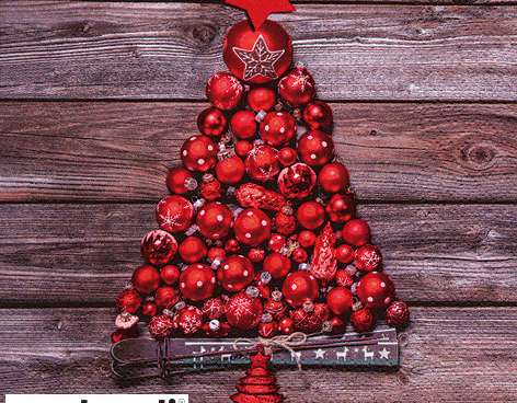 20 serwetek 33 x 33 cm Czerwona Choinka Boże Narodzenie