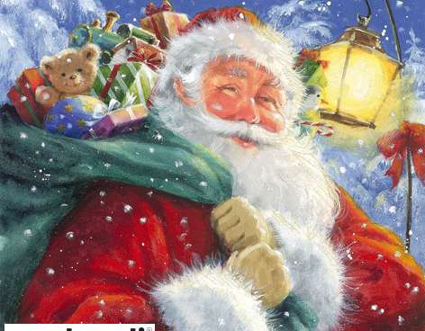 20 napkins 33 x 33 cm Santa with his Presents Christmas