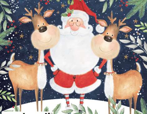 20 napkins 33 x 33 cm Santa & Funny Reindeers Christmas