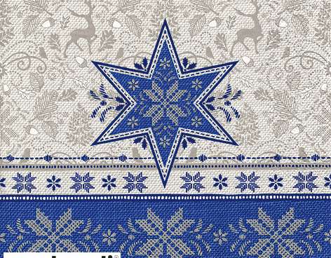 20 servietter 24 x 24 cm Hivernale blå jul