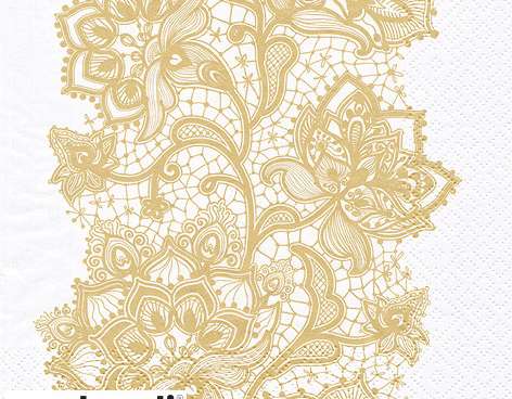 20 Servietten / Napins 33 x 33 cm   Lace Pattern gold   Christmas