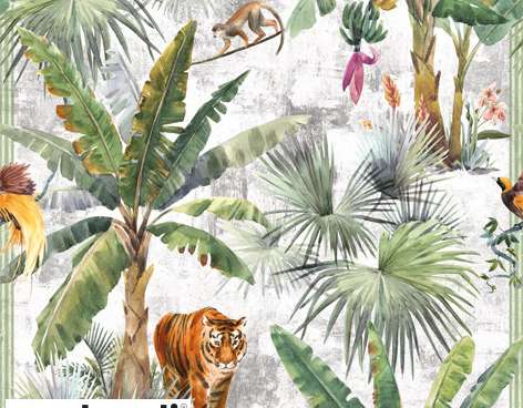 20 χαρτοπετσέτες 33 x 33 cm Βασιλιάς της ζούγκλας λευκό Καθημερινά