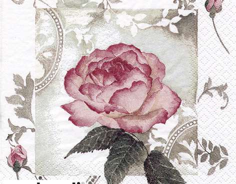 20 serviettes / serviettes 33 x 33 cm Enchanting Rose Vintage rosé Everyday